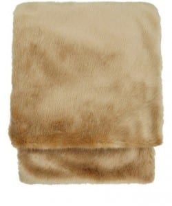 property management companies in London - Amber faux fur throw